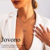 Jovono Boho Necklace Multilayer Gold Long Necklace Circle Multilayer Necklaces
