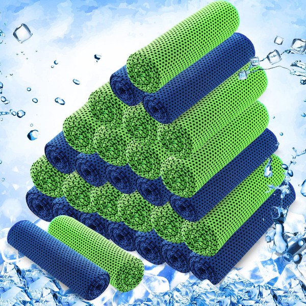 Hosuly 30 Pcs Cooling Towels 40"x12" Ice Towel Breathable Soft