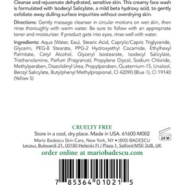 Mario Badescu Jabón en crema Keratoplast – Limpiador facial diario sin aceite con BHA para una exfoliación suave Elimina maquillaje, grasa y impurezas que obstruyen los poros Fórmula que no seca con salicilato de isodecilo y glicerina, 177 ml