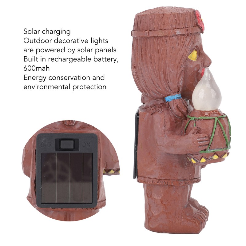 Mayan Smiling Face Totem Solar Light Creative Garden Solar Light