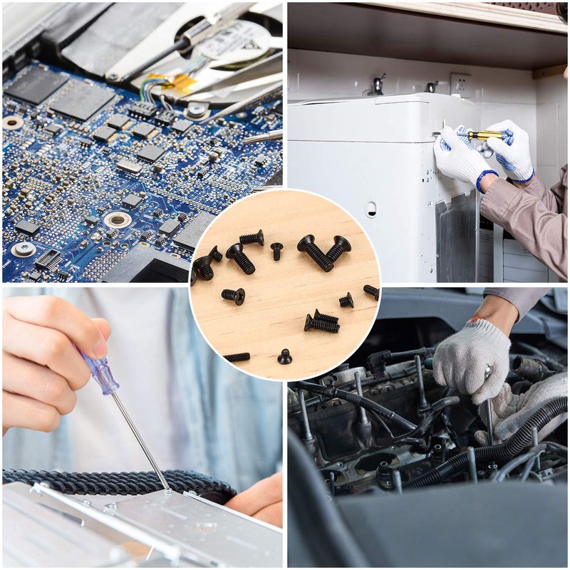 M2 M2.5 M3 Micro Assorted Screws, Self-Tapping Screw Set, Flat