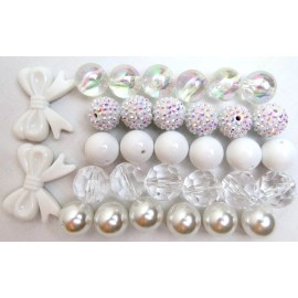 Unbranded Girl’s Chunky Bubblegum Beads for Jewelry Making, 32 Beads, Big Craft Beads