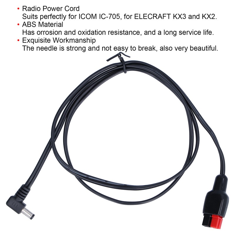 Power Cable Shortwave Radio Portable ABS DC Head Cord Accessory
