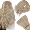 Easyouth Real Hair Micro Ring Extensions, Blonde Hihglight Micro Ring