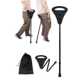MRG Folding Cane, Stick Chair, 2-Way, Compact, Storage Bag, Load Capacity 220.5 lbs (100 kg), 5 Levels of Height Adjustment, Standing Chair, Small Sitting, Folding, Lightweight, Cane, Folding