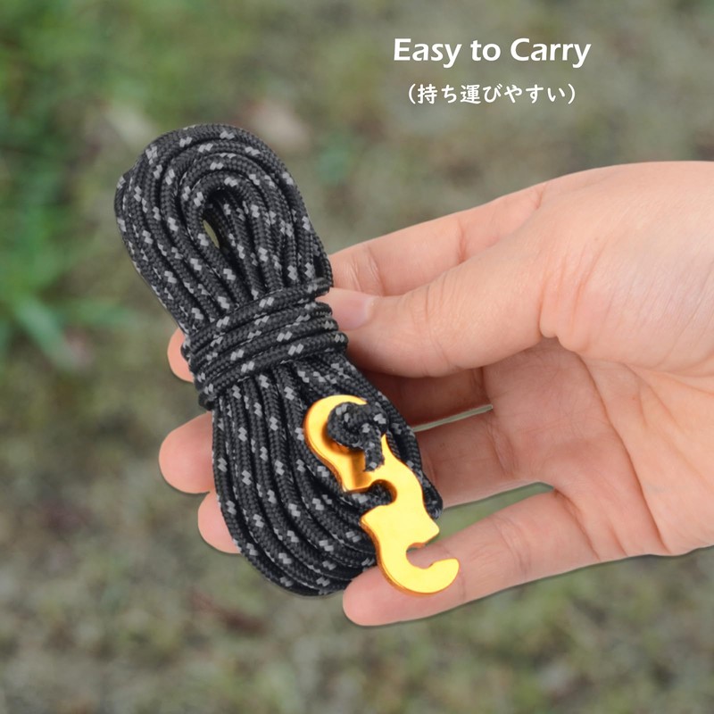 TRIWONDER Reflective Guyline, Tent Cord Nylon Paracord Rope with Guyline