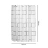 ZONADAH 180x180cm Square Plaid Shower Curtain Toilet Shower Curtains with