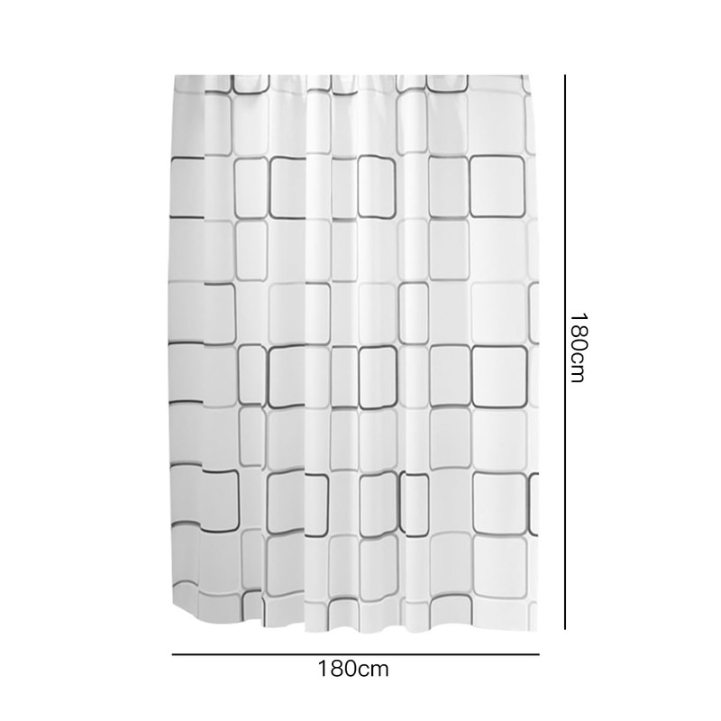 ZONADAH 180x180cm Square Plaid Shower Curtain Toilet Shower Curtains with