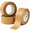 Brown Kraft Paper Tape,130mic x2''x 55Yards,3 Rolls,Writable & Uncoated Kraft
