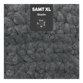 myboshi Velvet XL, Cuddly Extra Thick Chenille Yarn, Super Chunky for Crochet and Knitting, XXL Ball, Label, 100 g, Ll 40 m, Grey (Stone) 6 Balls