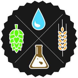 Beer Ingredients Water Hops Malt Yeast Vinyl Sticker 5 Inch, Indoor/Outdoor