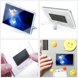 Classic Rectangle Magnet with Stand - Christian Cross White Doves - Fridge Locker Office Whiteboard Toolbox #50518