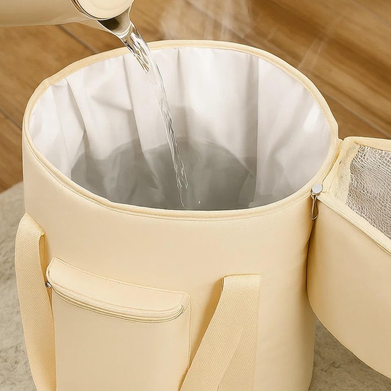 SYXLS Knee Level Foot Bucket, Foldable Household Foot Bathing Bucket,