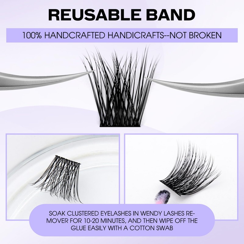 Individual Lashes D Curl Cluster Lashes FD18/B 0.07mm 12-16mm Mixed