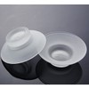 Frosted Glass Soap Dish Round Bathroom Replacement Soap Holder 2