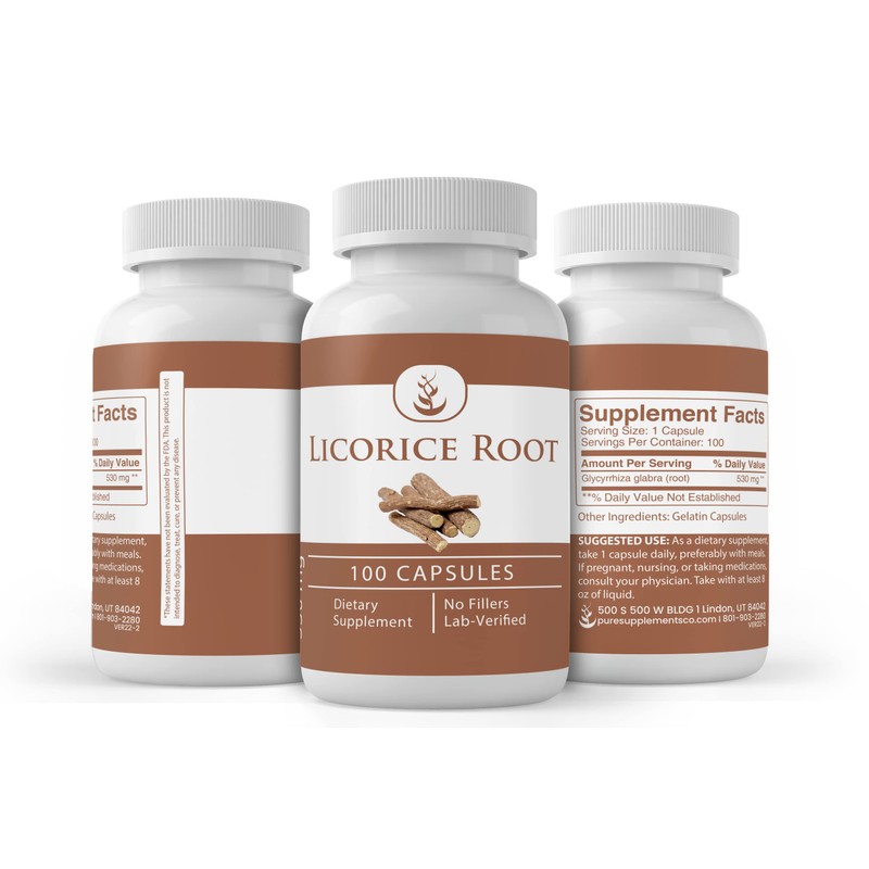 Pure Original Ingredients Licorice Root Extract (100 Capsules) Always Pure,