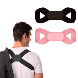 AWAVM 2 Pieces Back Posture Corrector Straightener, Adjustable Upper Back Support, Back Straightener Posture Trainer Posture Corrector for Men and Women