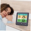 Kisangel 1pc Wall Mounted Hygrometer Clock Thermohygrometer Clock Digital Clock