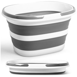 Zonopy 16L Collapsible Mop Bucket with Handles - Space Saving Foldable Silicone Tub for Cleaning, Laundry, Storage - Portable Wash Basin for Home & Car - 4.2 Gallon Compact Utility Bucket