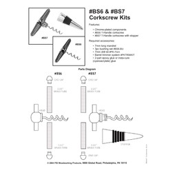 Penn State Industries BS7 T-Handle Corkscrew & Bottle Stopper Combo Kit Woodturning Project (1pack)