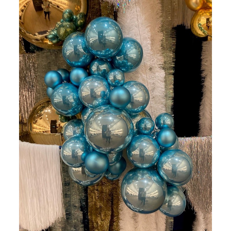 24 blue christmas baubles - sugar blue baubles christmas decorations