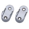 2 x Pipe Wall Brackets Oval Pipe Holder Clothes Rail