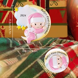 Baby's First Christmas Bauble - Moon Themed 2024 Christmas Ornaments Christmas Tree Decoration