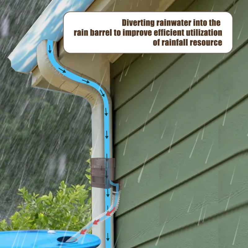 Rain Barrel Diverter Kit - Rainwater Collection System, Rain Barrel