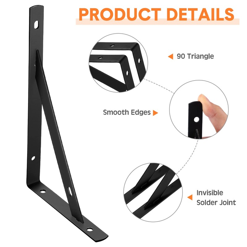Nuogo 40 Pack Heavy Duty Shelf Brackets Bulk Metal Floating