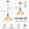 EFINEHOME Glass Modern Farmhouse Pendant Light, 1-Light Indoor Hanging Lamp