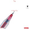 SAINO Fine-X Ballpoint Pens, RED, 0.7mm Fine Point, Pack of
