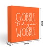 Orange Thanksgiving Sign, Gobble 'Til You Wobble Sign Thanksgiving Decor,