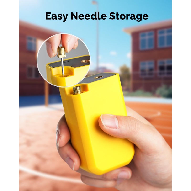 HYVOHEX Mini Electric Ball Pump with Needle for Sports Balls