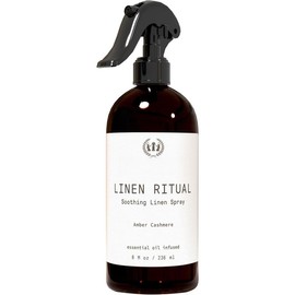 Linen Ritual - Aromatic, , and Relaxing Linen Mist, Laundry and Fabric Spray - Infused with   Essential Oils - 8 oz, Amber Cashmere - Color: Linen Ritual - Amber Cashmere, Size: 4 Fl Oz (Pack of 1)