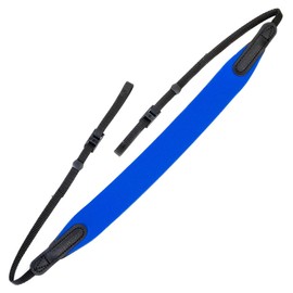 OP/TECH USA E-Z Comfort Neoprene Neck Strap - Lightweight, Padded, Adjustable Strap for DSLR, Mirrorless & Binoculars (Ocean Blue) - Made in USA