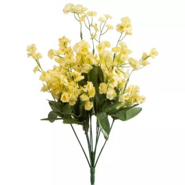 Factory Direct Craft Yellow Double Artificial Baby's Breath Bush