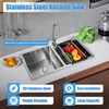 Kitchen Sink, 30.7 * 17 * 8.2In Drop In/Undermount Double