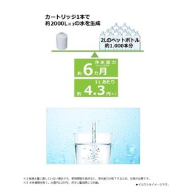 Panasonic TK-CJ23C2 Water Filter Cartridge for Direct Faucet Connection Type, 2 Pieces