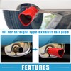 X AUTOHAUX Car Exhaust Tip Heart Shaped Tail Pipe 2.48Inch