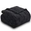 NEWCOSPLAY Super Soft Throw Blanket Black Premium Silky Flannel Fleece
