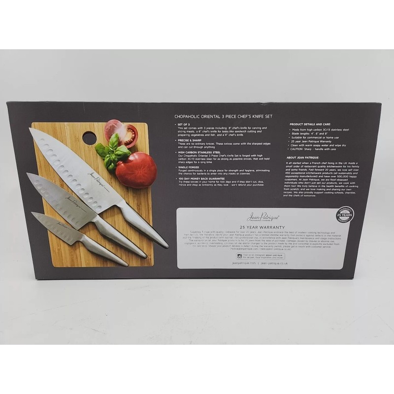Jean-Patrique NEW Jean Patrique Chopaholic Oriental 3 Piece Chef's Knife