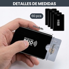 FBXGT 60 PCS Protector RFID para Tarjetas, Protector de Tarjetas Bancarias