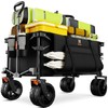 Big Wheels Collapsible Wagon Cart Foldable, Heavy Duty Beach Wagon