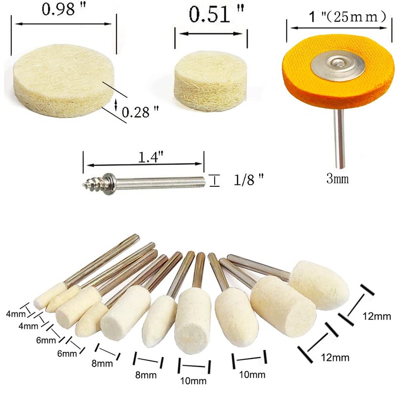 78 Pcs Polishing Buffing Wheel Set for Dremel Polishing Kit