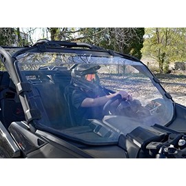 SuperATV Full Windshield for 2017+ Can Am X3 / X3 Max | Scratch Resistant 1/4" Thick Polycarbonate that is 250 Times Stronger than Glass | Made in the USA!