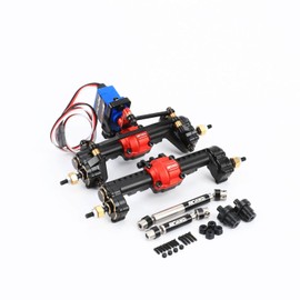 RCAWD TRX4M Portal Axles & Differential Gear & Servo for 1/18 TRX4M Front Rear Portal Axle Upgrades Part