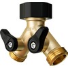 DBR Tech® Heavy Duty 2 Way Hose Splitter (Premium Brass