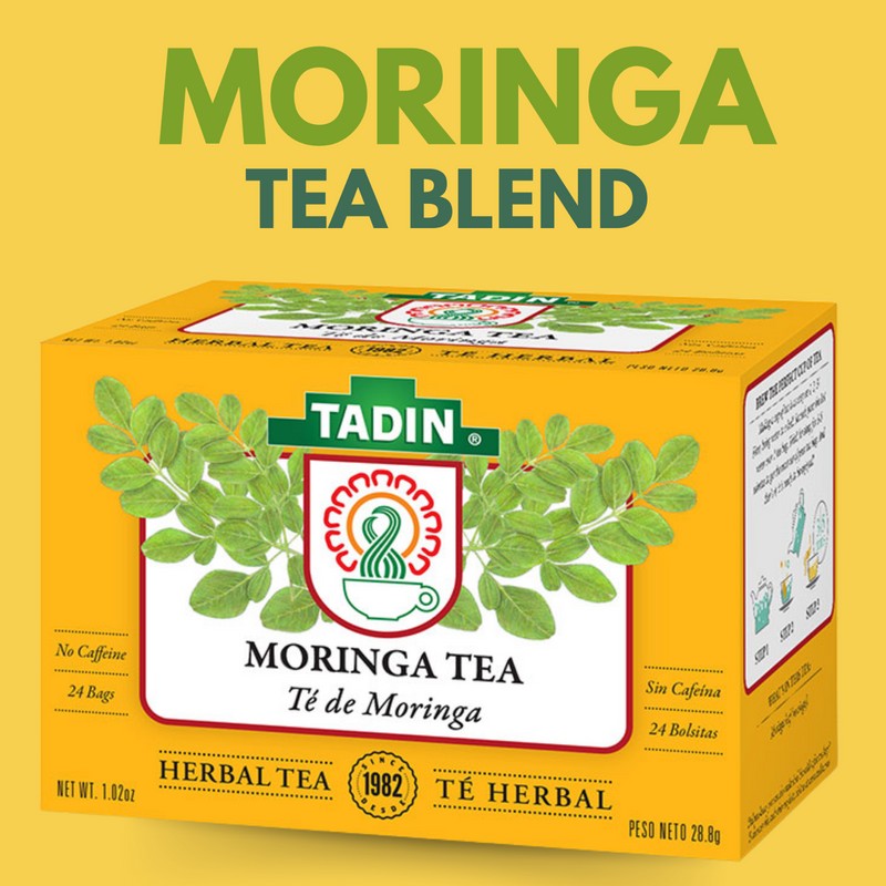 Tadin Moringa Tea, 24 Bags 1.02 oz, Herbal & Caffeine-Free