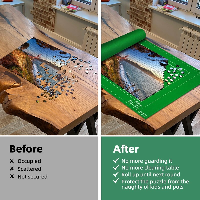 MOZOOSON Puzzle Mat, Puzzle Mat Roll Up for 2000 1000