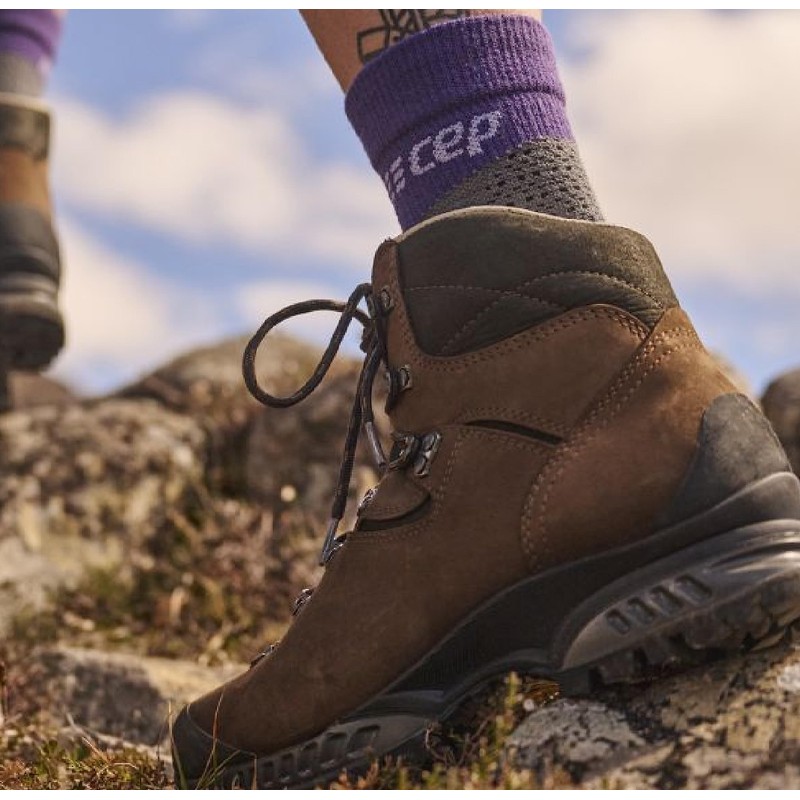 CEP Max Cushion Hiking Mid Cut Socks, Grey/Purple, Men, IV